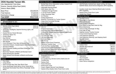 2026 Hyundai TUCSON SEL