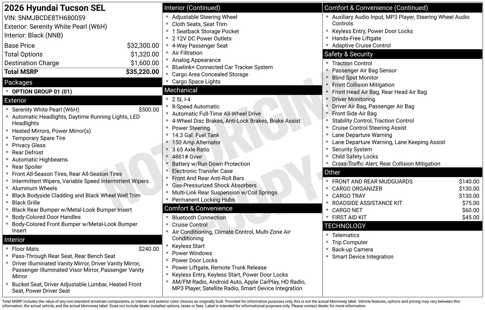 2026 Hyundai TUCSON SEL