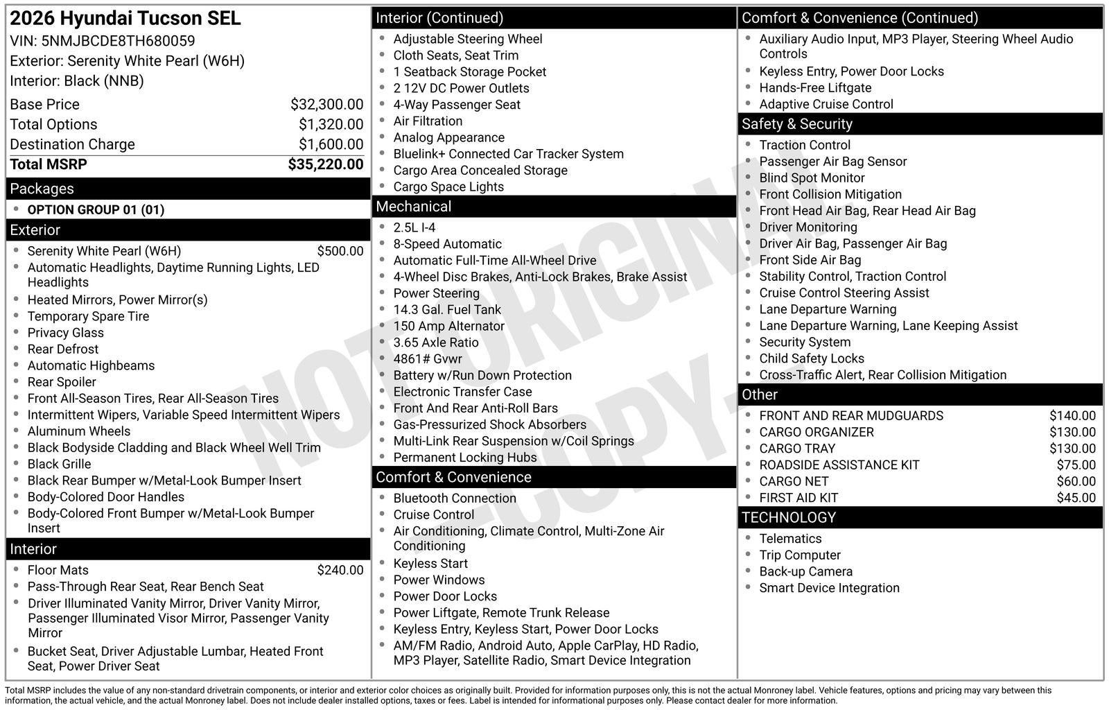 2026 Hyundai TUCSON SEL