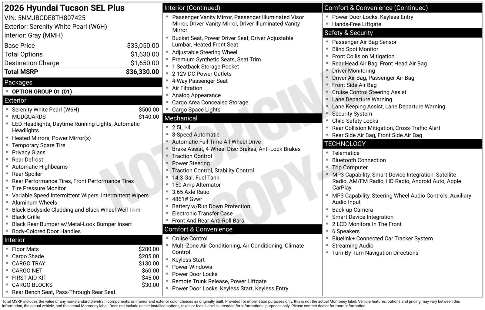 2026 Hyundai TUCSON SEL Plus