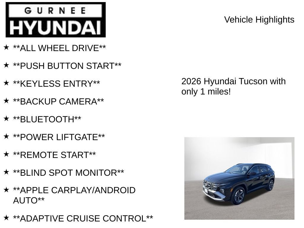 2026 Hyundai TUCSON SEL