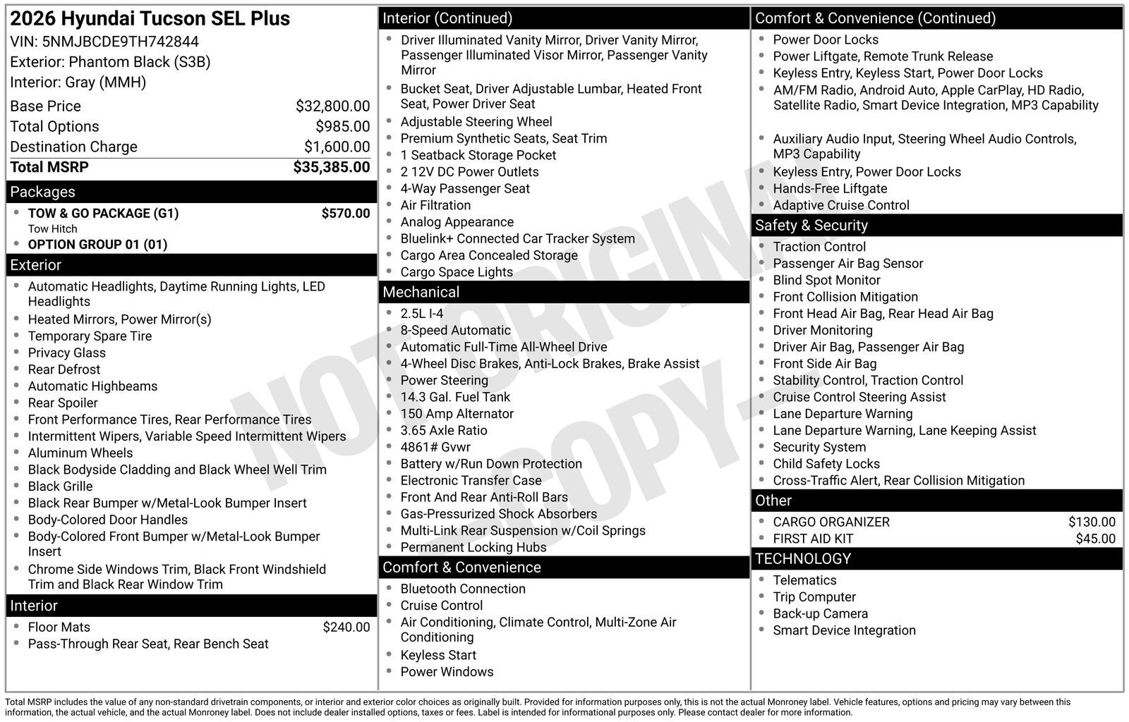 2026 Hyundai TUCSON SEL