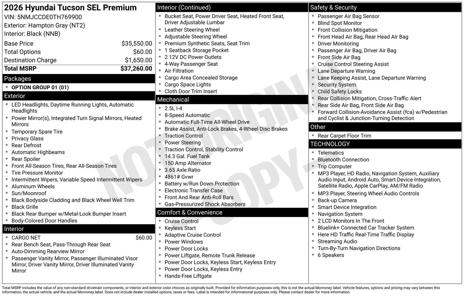 2026 Hyundai TUCSON SEL Premium