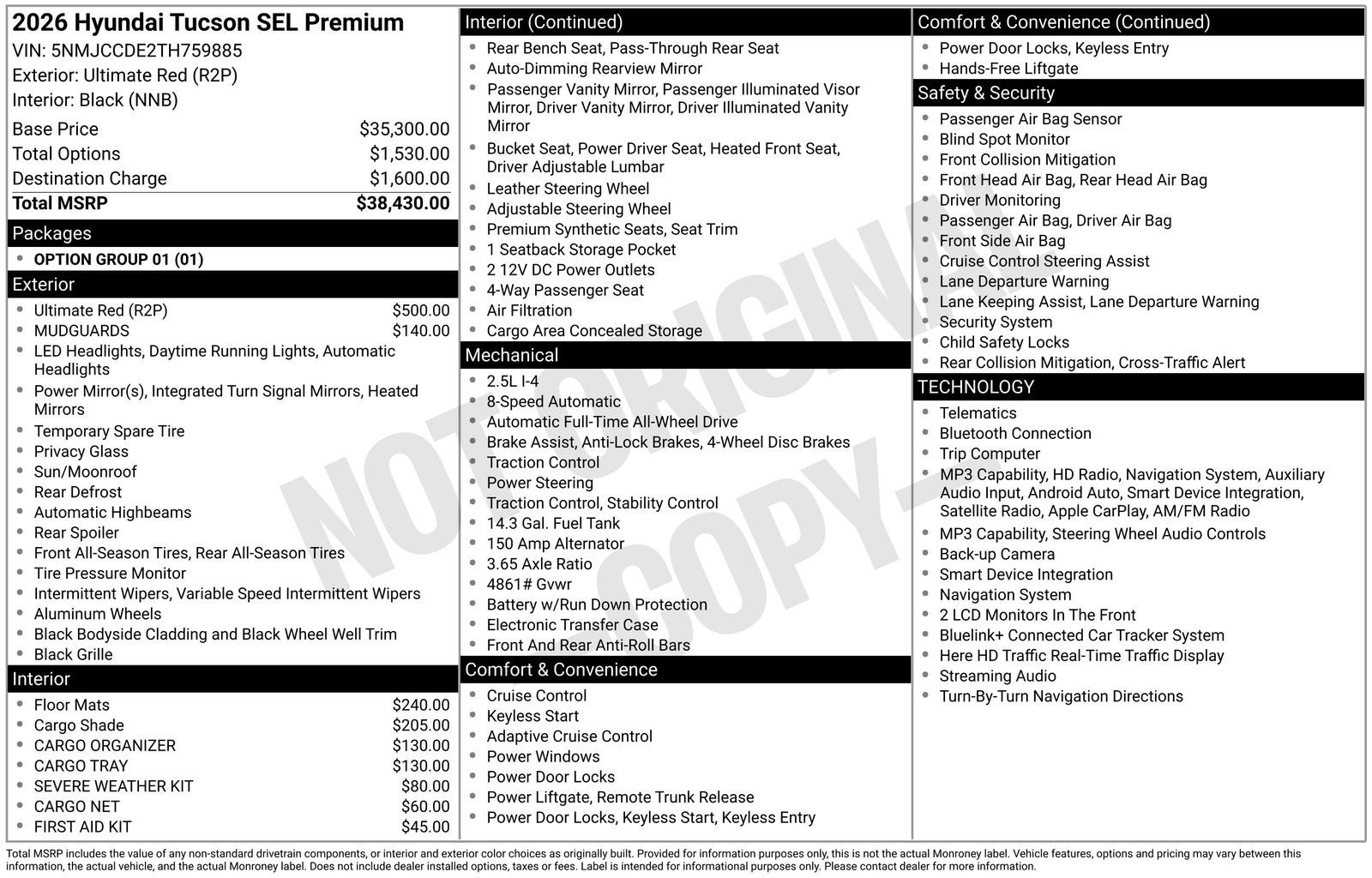 2026 Hyundai TUCSON SEL Premium