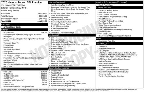 2026 Hyundai TUCSON SEL Premium