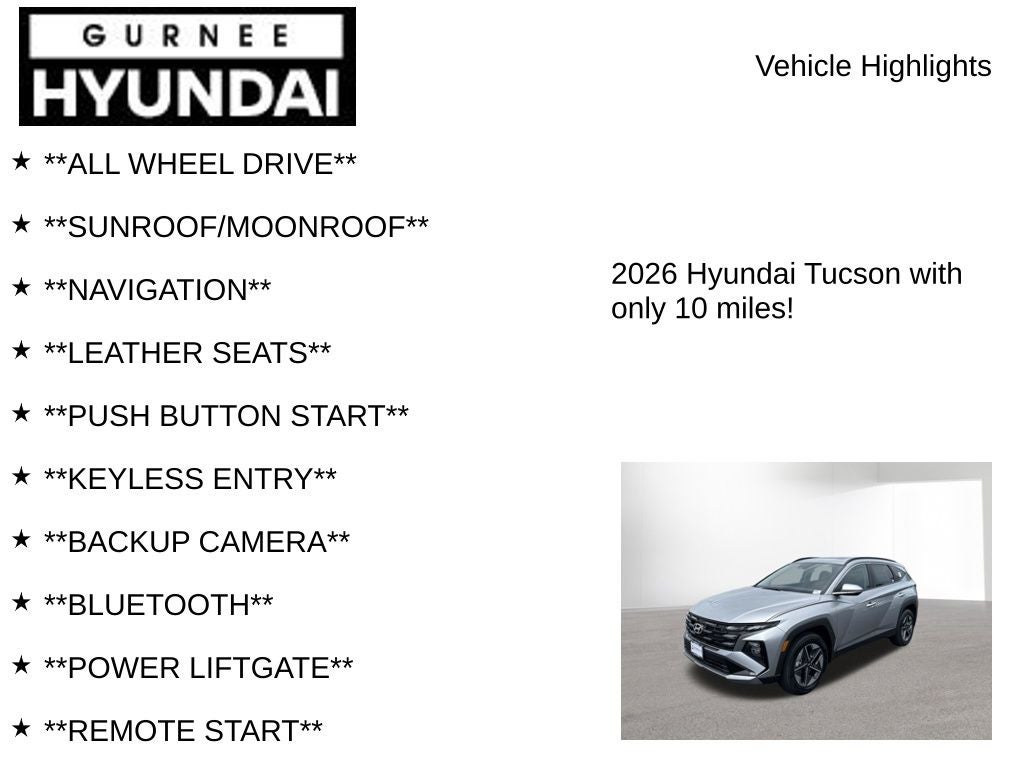 2026 Hyundai TUCSON SEL Premium