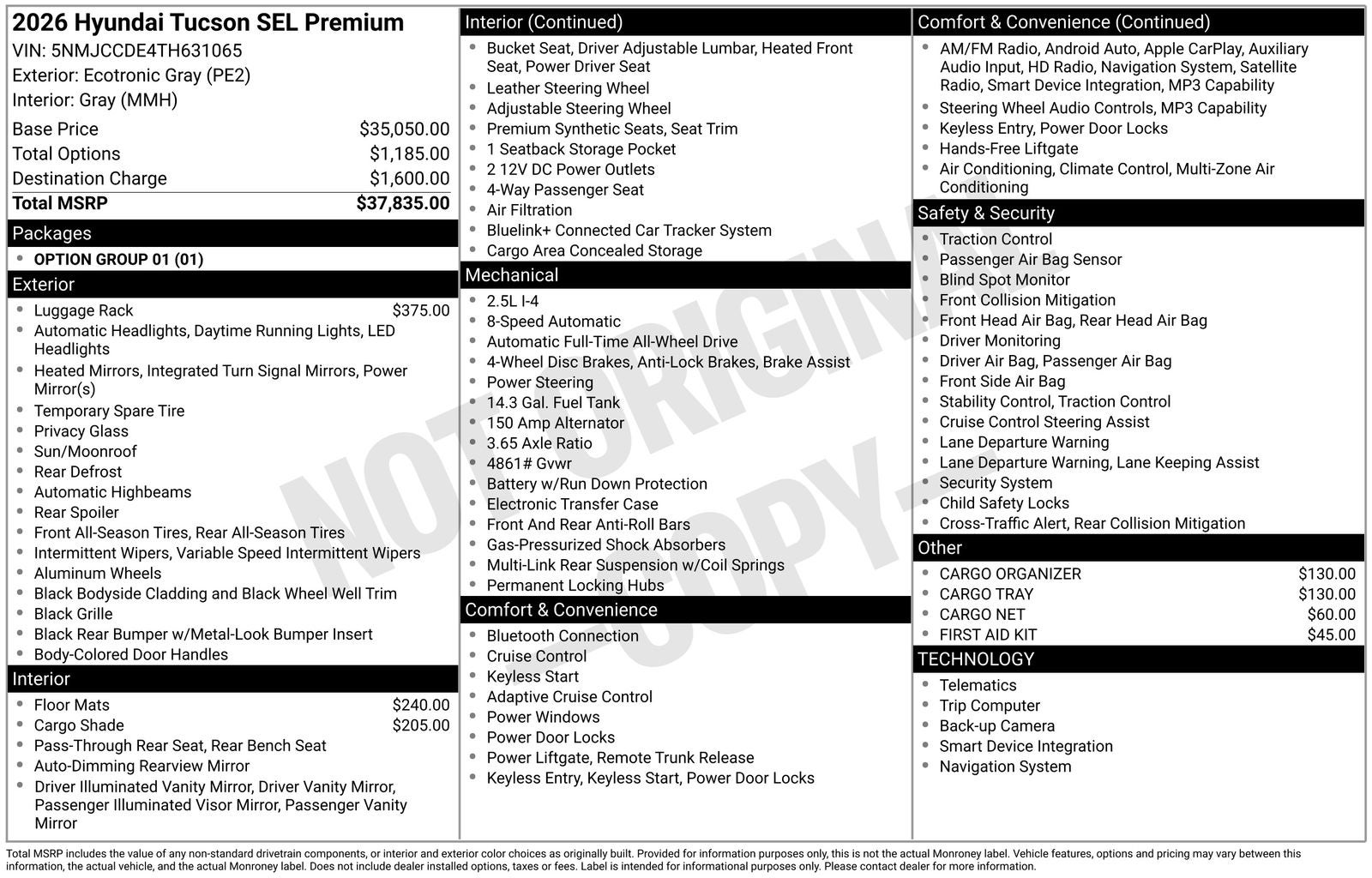 2026 Hyundai TUCSON SEL Premium