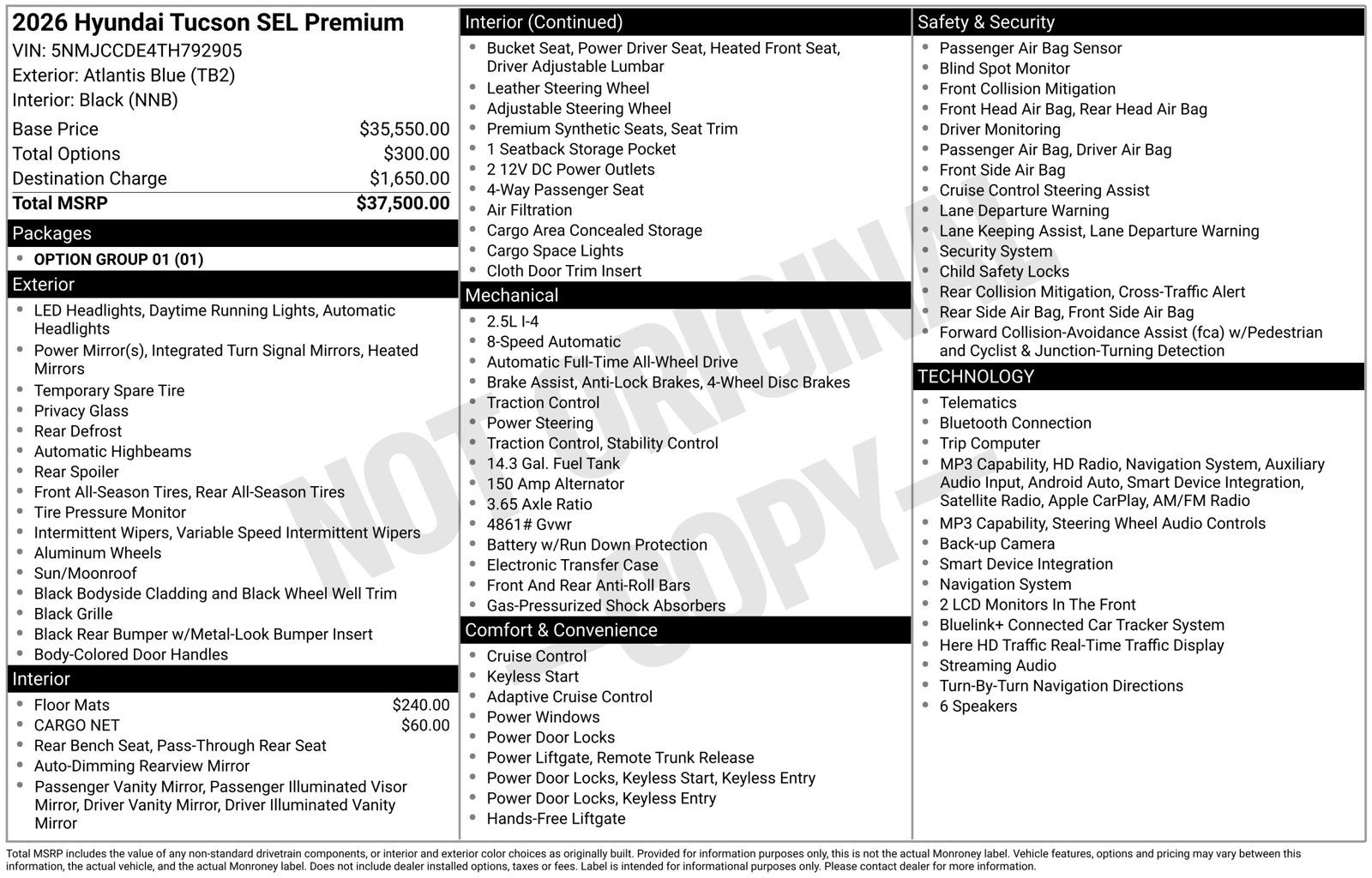 2026 Hyundai TUCSON SEL Premium