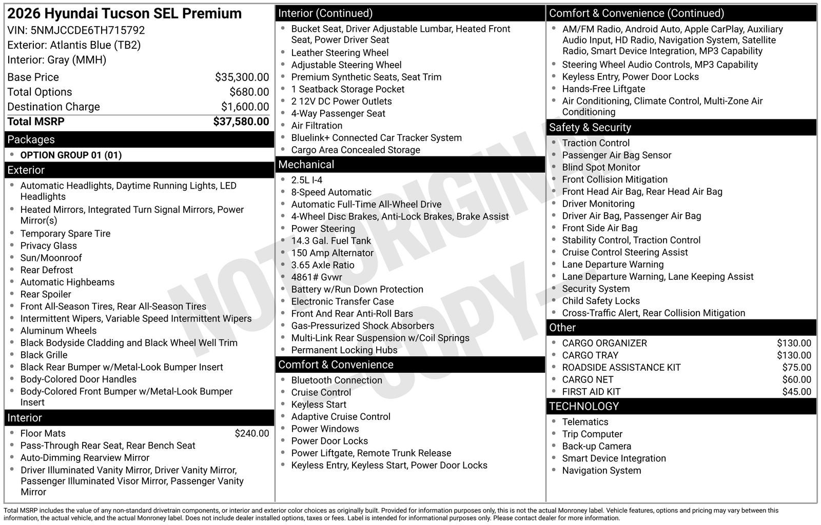 2026 Hyundai TUCSON SEL Premium