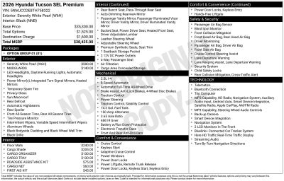2026 Hyundai TUCSON SEL Premium