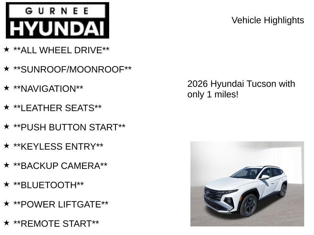 2026 Hyundai TUCSON SEL Premium