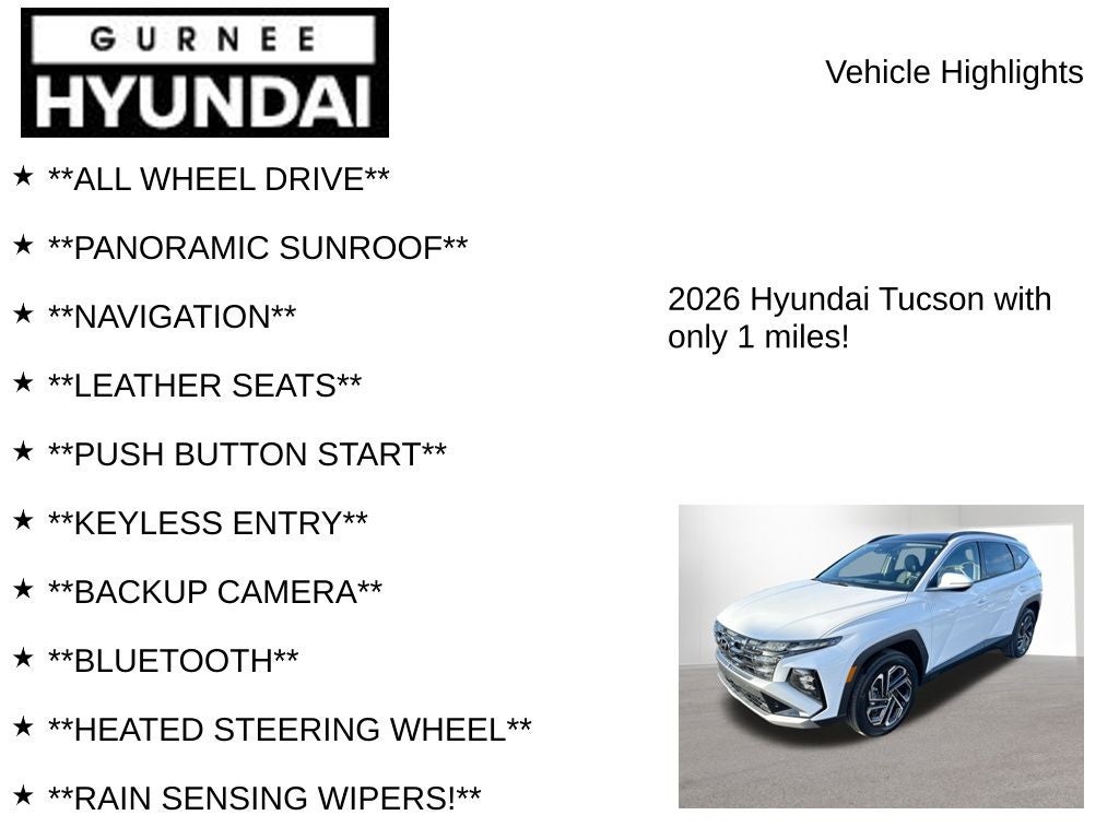2026 Hyundai TUCSON Limited