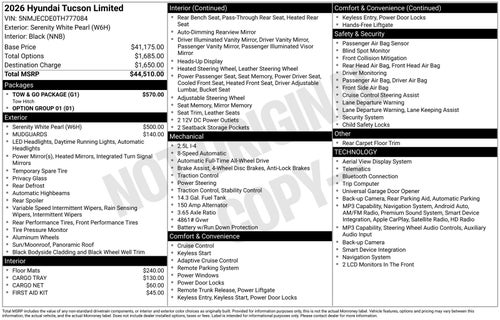2026 Hyundai TUCSON Limited
