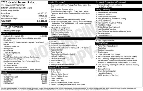 2026 Hyundai TUCSON Limited