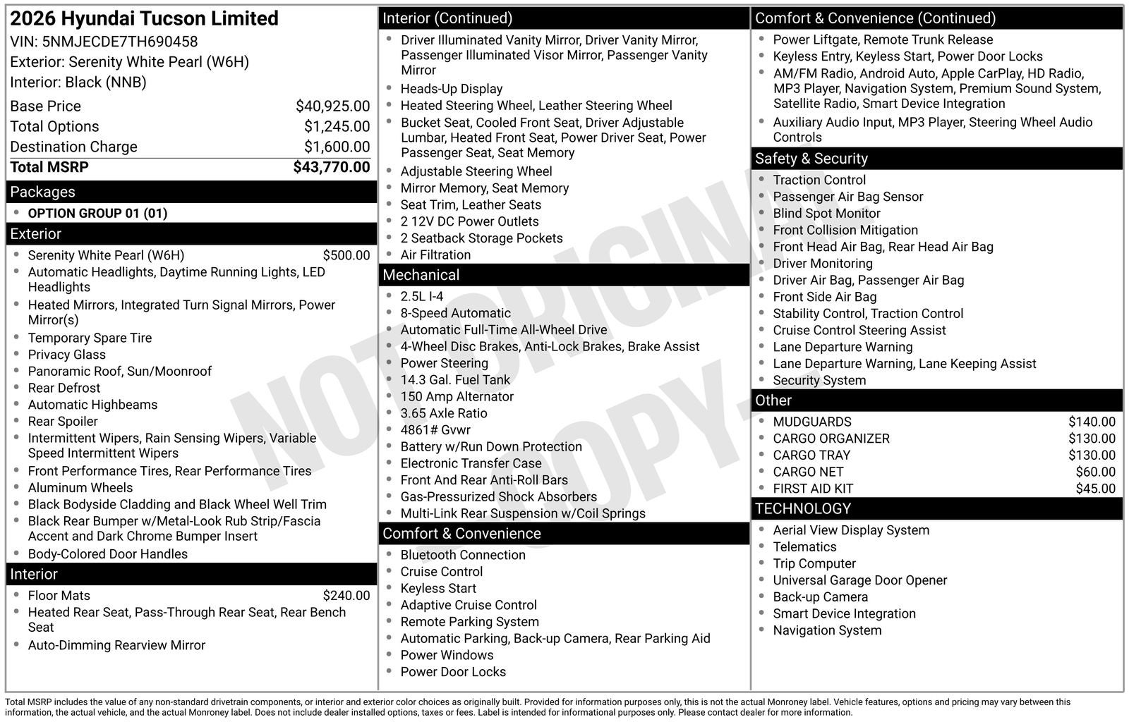 2026 Hyundai TUCSON Limited