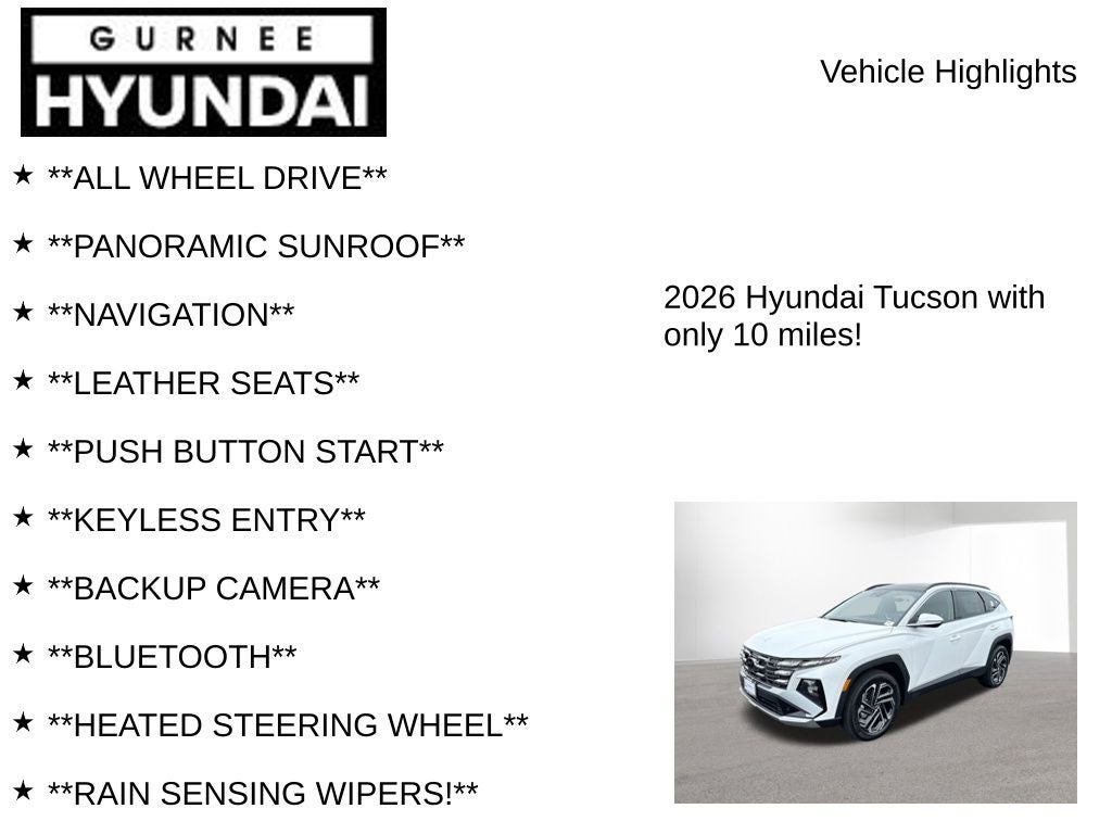 2026 Hyundai TUCSON Limited