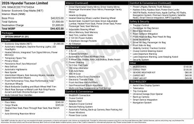 2026 Hyundai TUCSON Limited