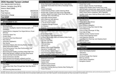 2026 Hyundai TUCSON Limited