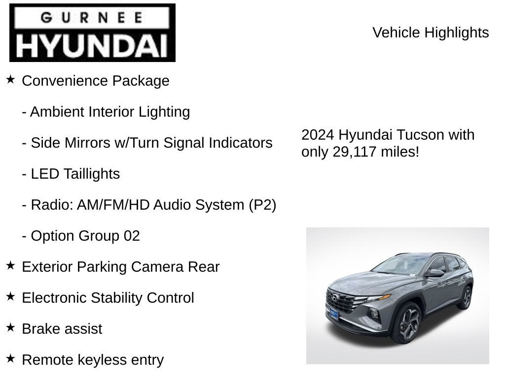 2024 Hyundai TUCSON SEL Convenience