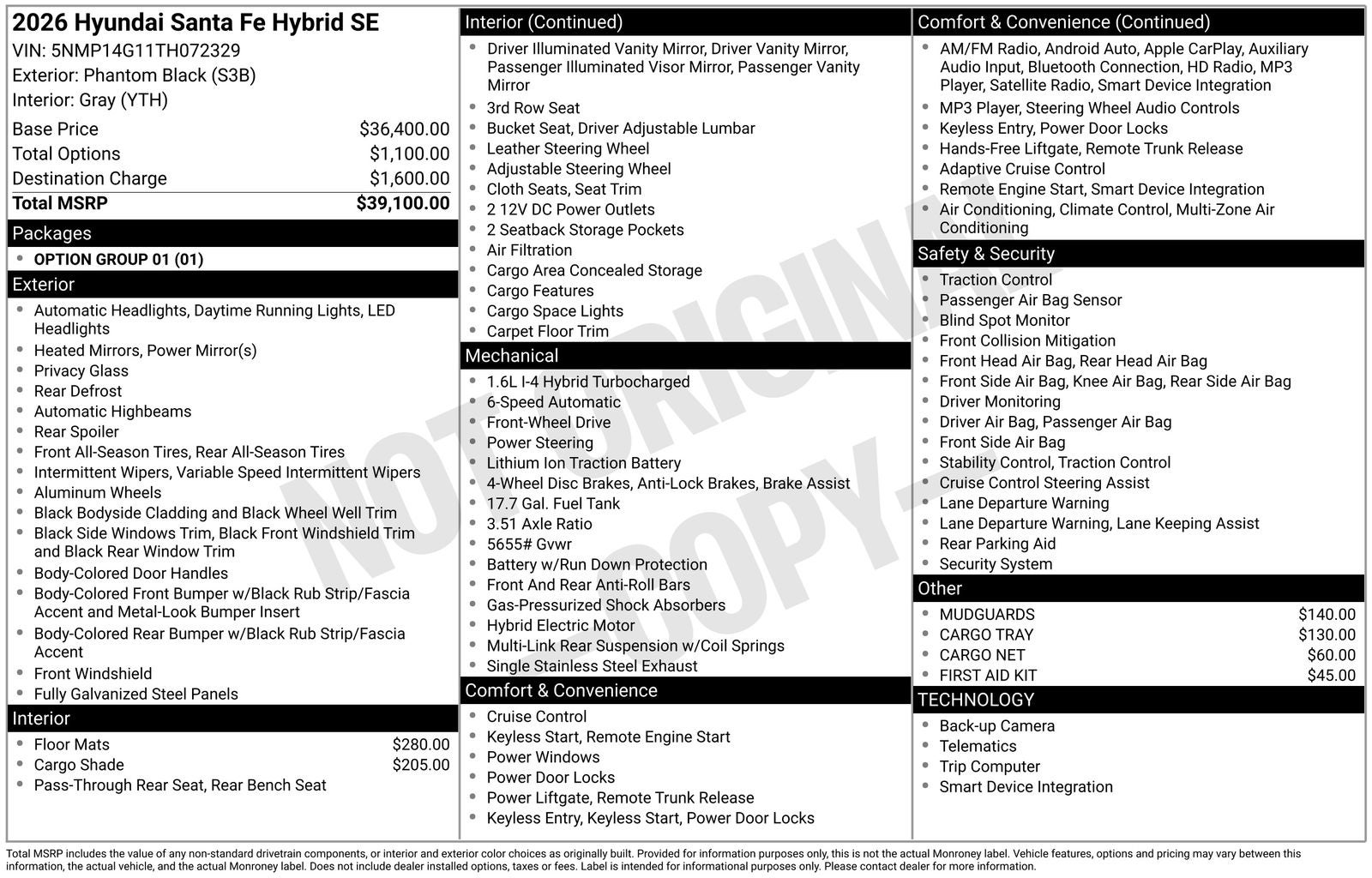 2026 Hyundai SANTA FE HYBRID SE