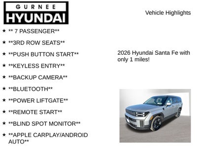 2026 Hyundai SANTA FE HYBRID SE