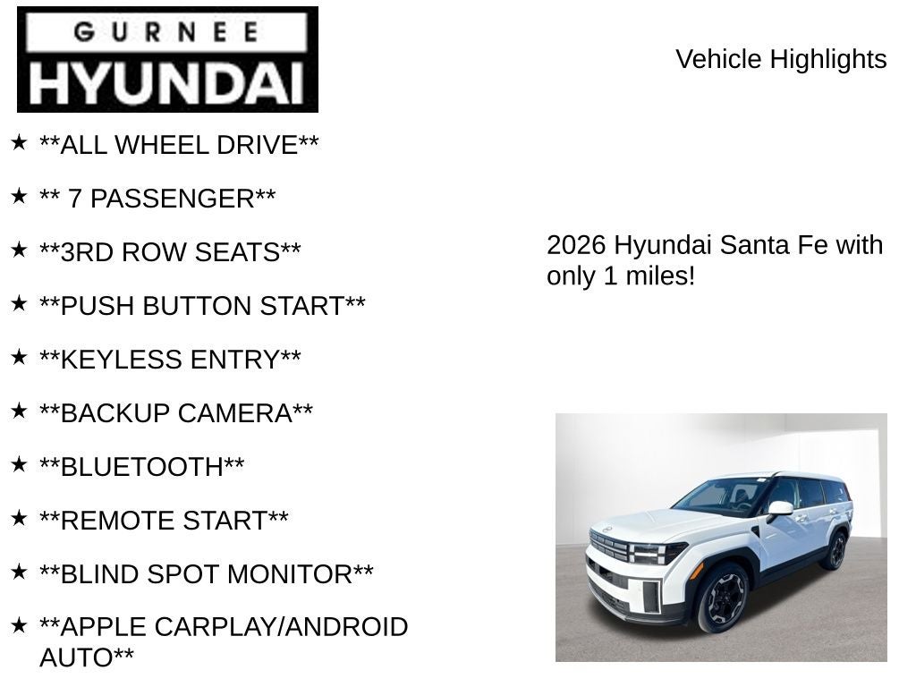 2026 Hyundai SANTA FE SE