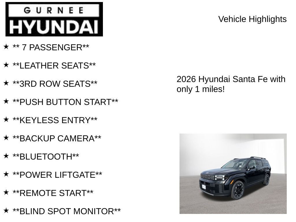 2026 Hyundai SANTA FE SEL