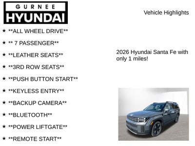 2026 Hyundai SANTA FE HYBRID SEL