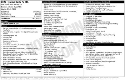 2027 Hyundai SANTA FE SEL