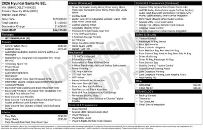 2026 Hyundai SANTA FE SEL