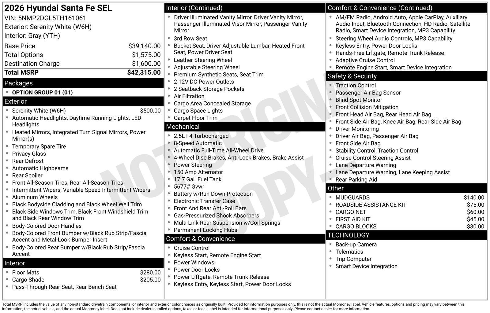 2026 Hyundai SANTA FE SEL