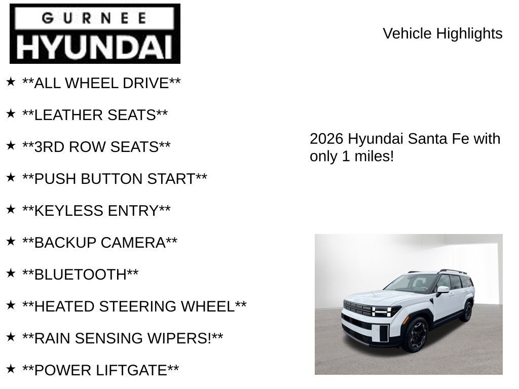 2026 Hyundai SANTA FE SEL