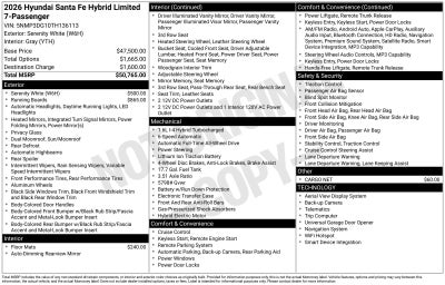 2026 Hyundai SANTA FE HYBRID Limited