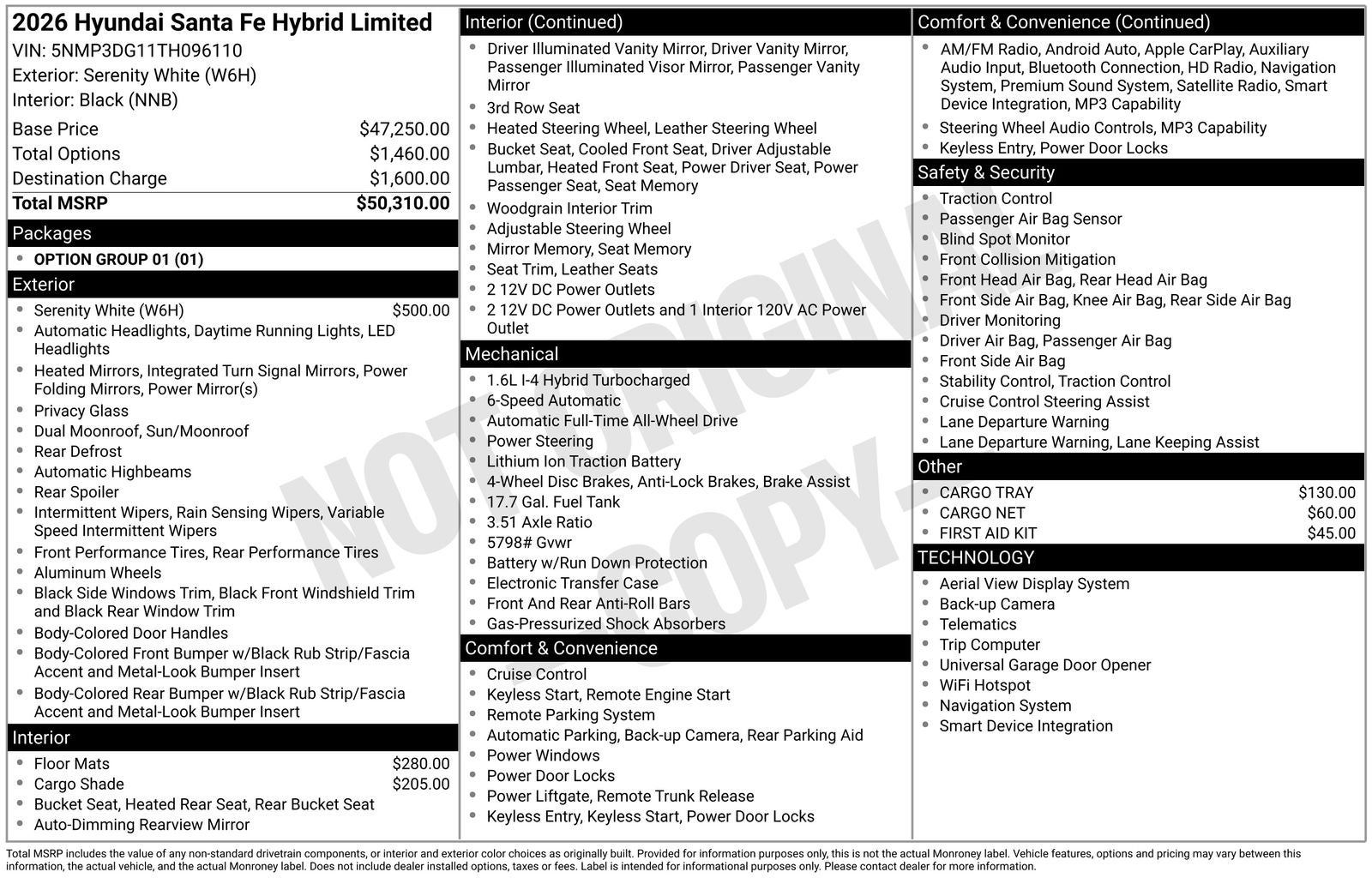 2026 Hyundai SANTA FE HYBRID Limited