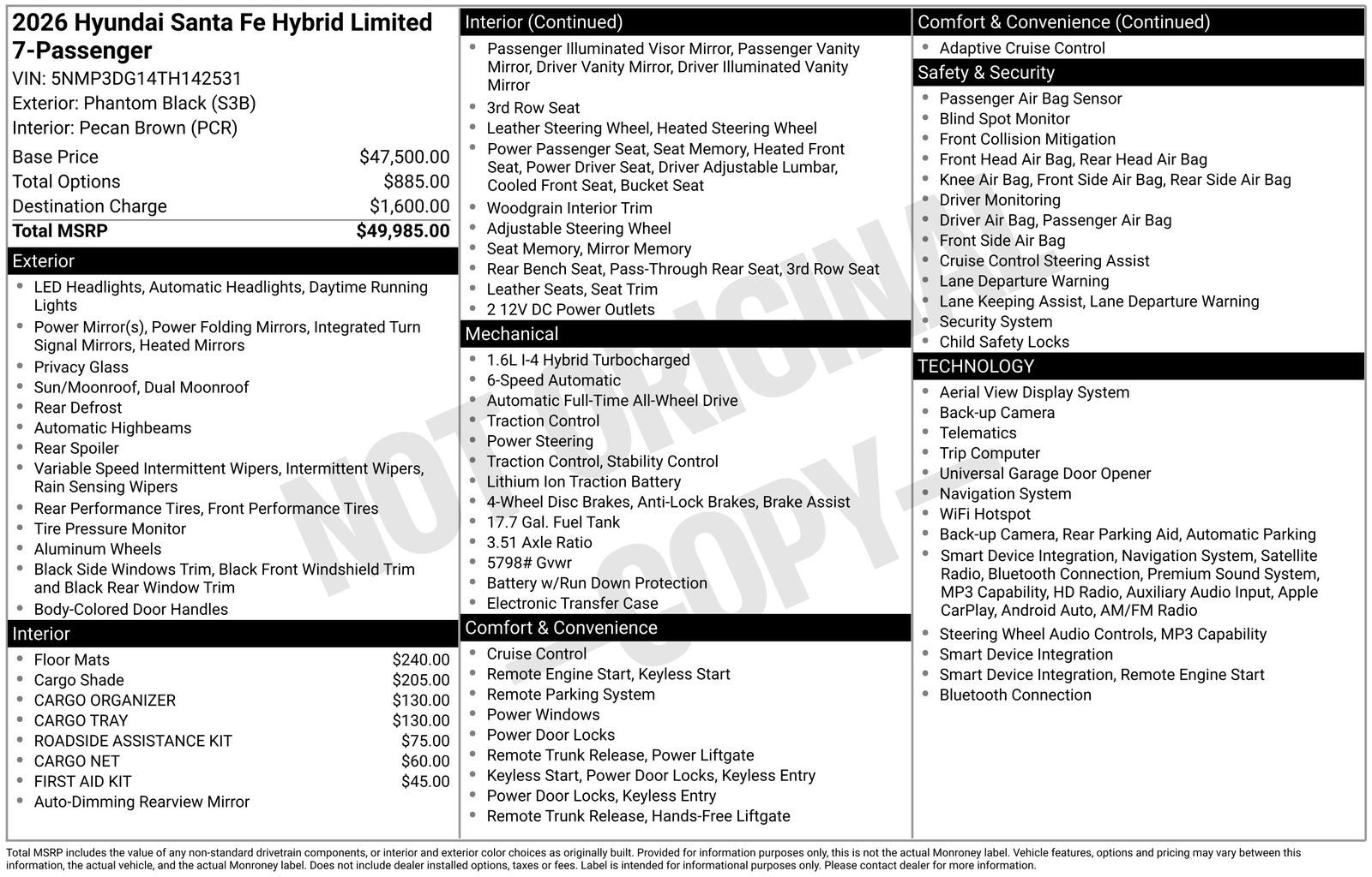 2026 Hyundai SANTA FE HYBRID Limited