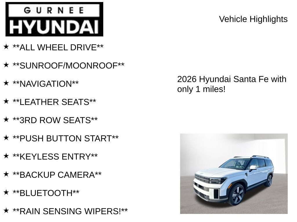 2026 Hyundai SANTA FE HYBRID Limited