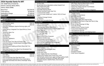 2026 Hyundai SANTA FE XRT