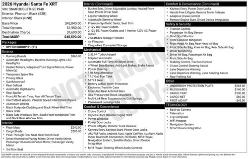 2026 Hyundai SANTA FE XRT