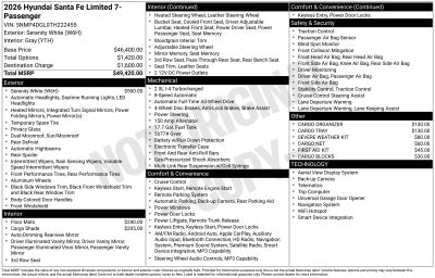 2026 Hyundai SANTA FE Limited