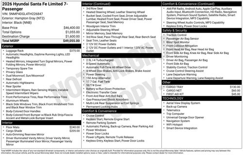 2026 Hyundai SANTA FE Limited