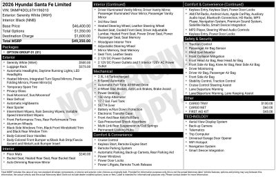 2026 Hyundai SANTA FE Limited