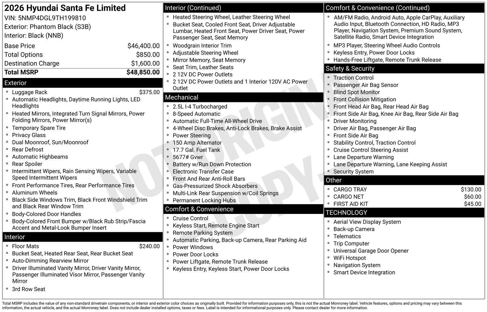 2026 Hyundai SANTA FE Limited