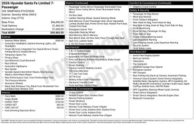 2026 Hyundai SANTA FE Limited
