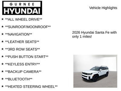 2026 Hyundai SANTA FE HYBRID Calligraphy