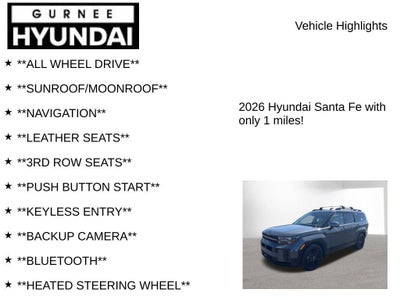 2026 Hyundai SANTA FE HYBRID Calligraphy