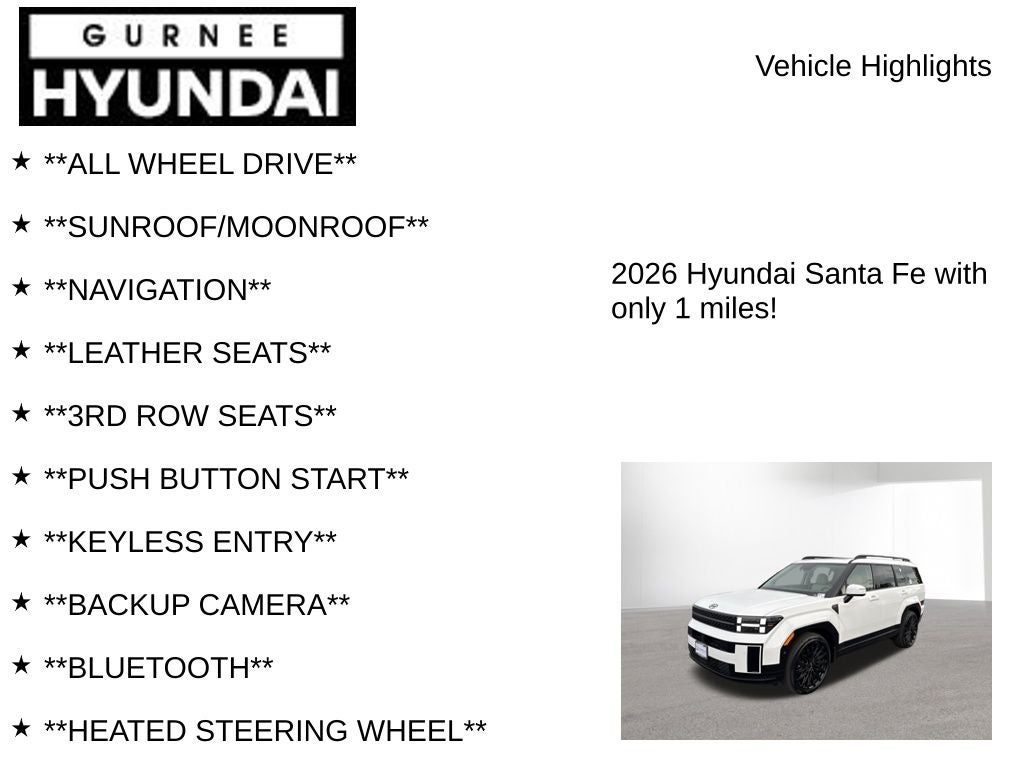 2026 Hyundai SANTA FE Calligraphy