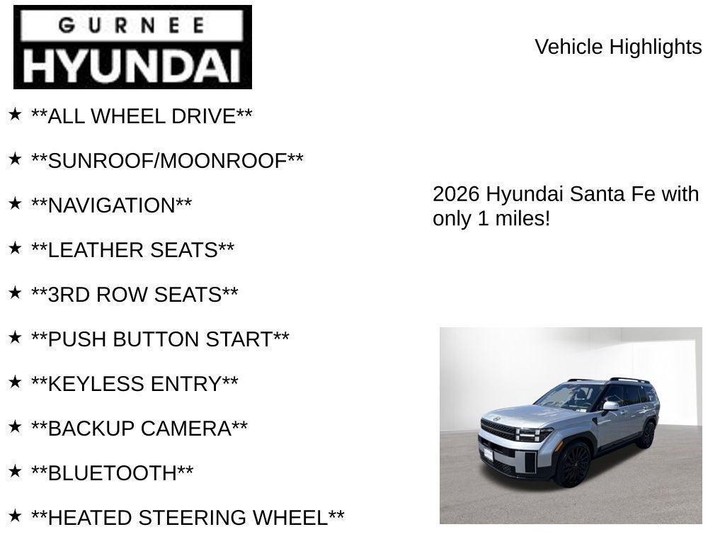 2026 Hyundai SANTA FE Calligraphy