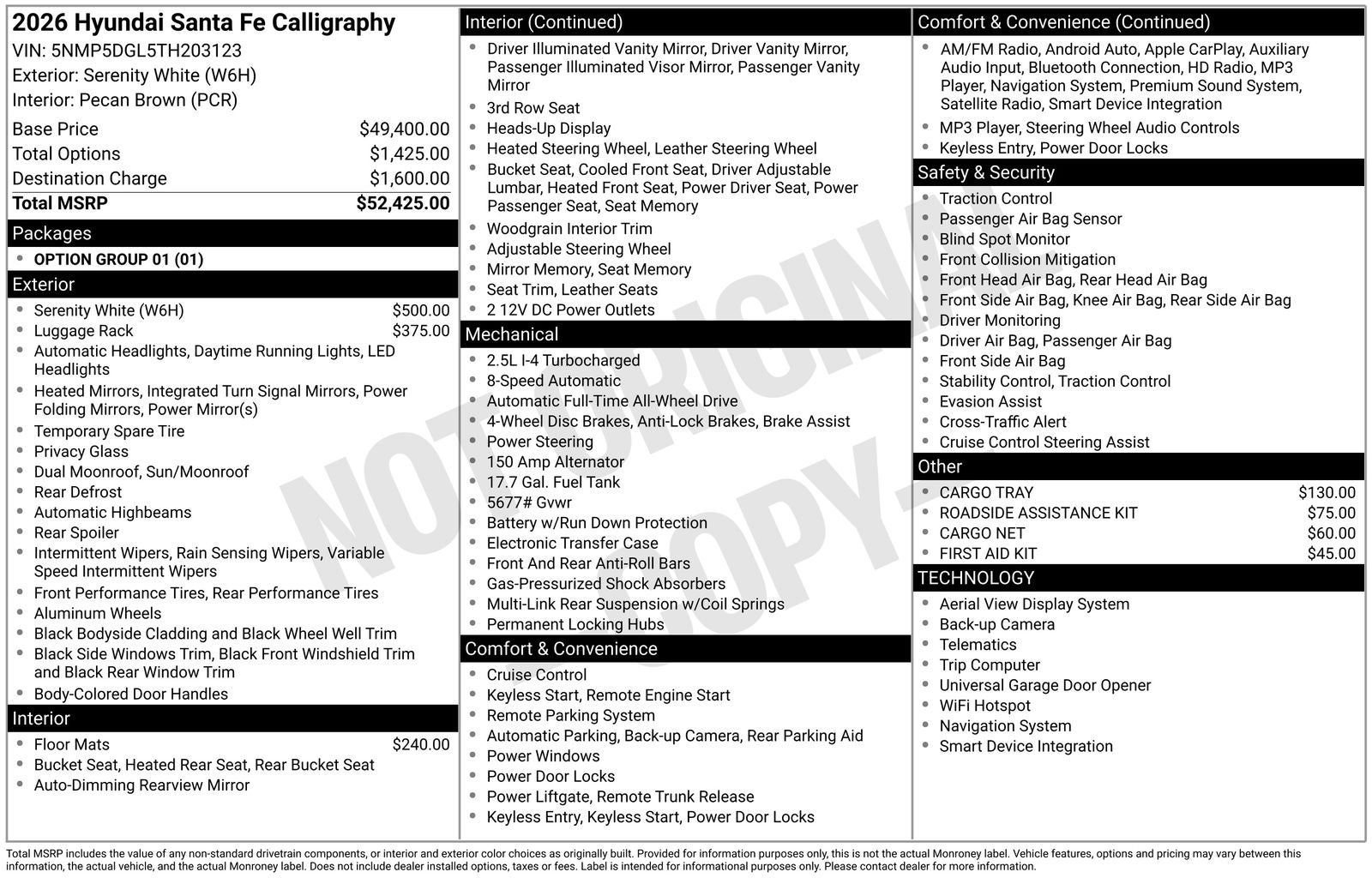 2026 Hyundai SANTA FE Calligraphy