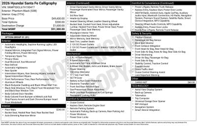 2026 Hyundai SANTA FE Calligraphy