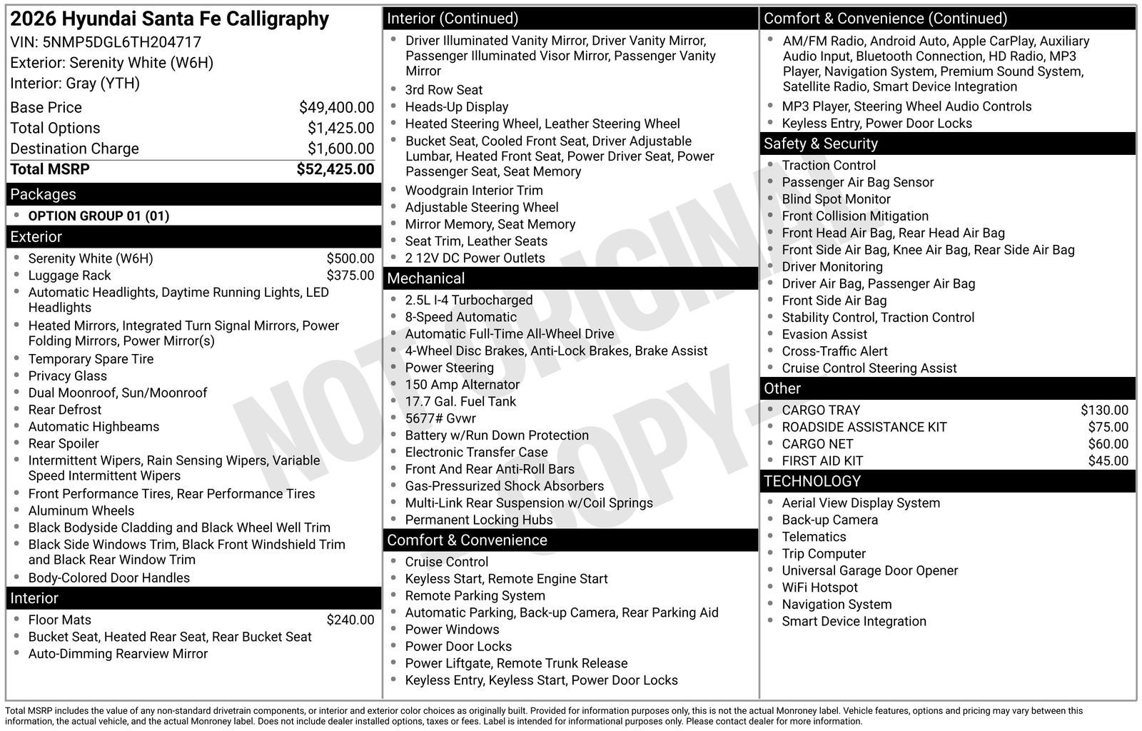 2026 Hyundai SANTA FE Calligraphy